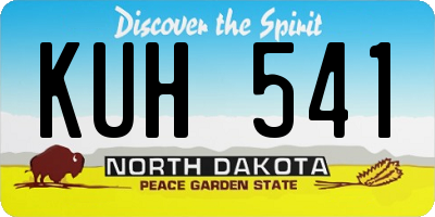 ND license plate KUH541