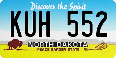 ND license plate KUH552
