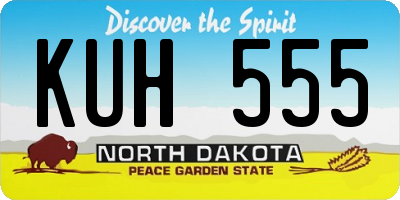 ND license plate KUH555