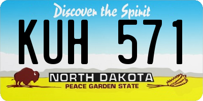 ND license plate KUH571