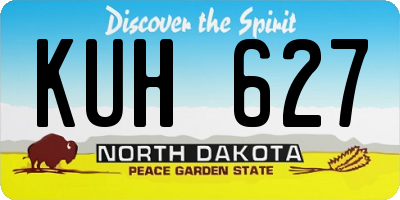 ND license plate KUH627