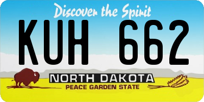 ND license plate KUH662