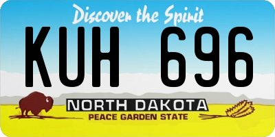 ND license plate KUH696
