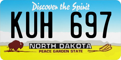 ND license plate KUH697