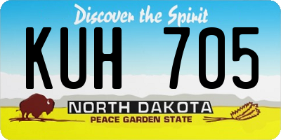 ND license plate KUH705