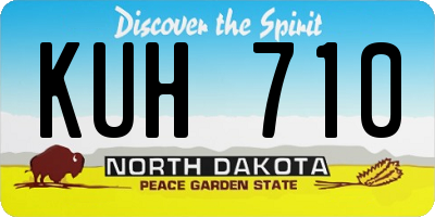 ND license plate KUH710