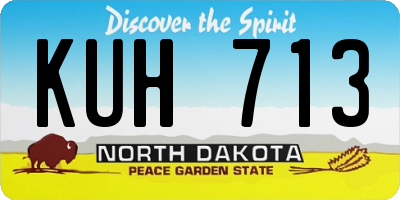 ND license plate KUH713