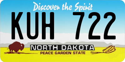 ND license plate KUH722