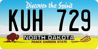 ND license plate KUH729