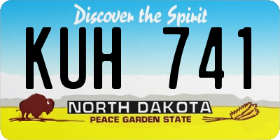 ND license plate KUH741