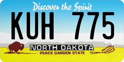 ND license plate KUH775