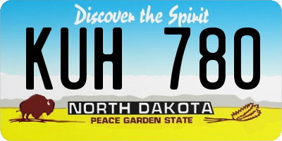 ND license plate KUH780