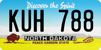 ND license plate KUH788