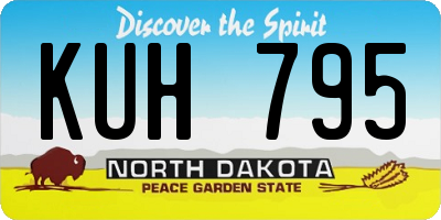 ND license plate KUH795