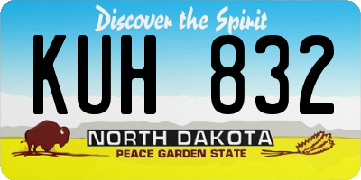 ND license plate KUH832