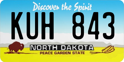 ND license plate KUH843