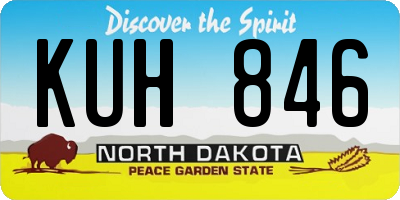 ND license plate KUH846
