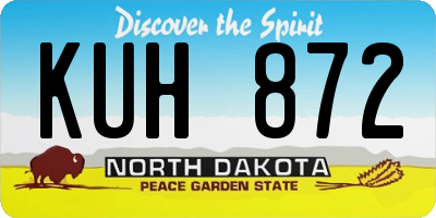 ND license plate KUH872