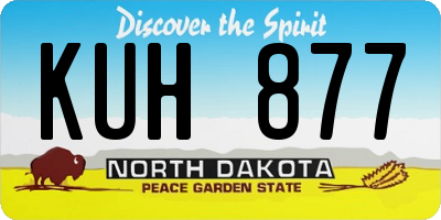 ND license plate KUH877