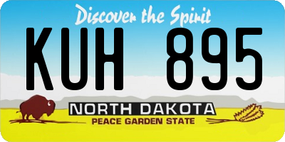 ND license plate KUH895