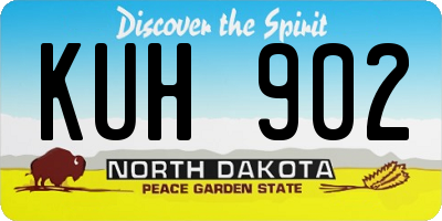 ND license plate KUH902