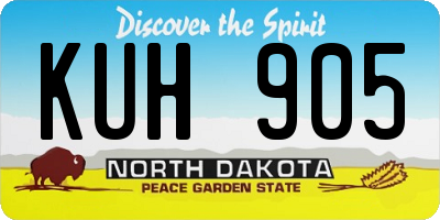 ND license plate KUH905