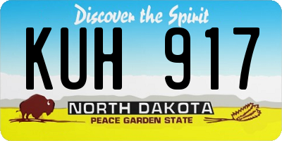 ND license plate KUH917
