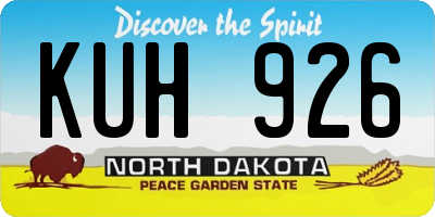 ND license plate KUH926