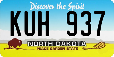 ND license plate KUH937