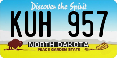 ND license plate KUH957