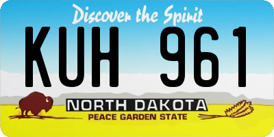 ND license plate KUH961