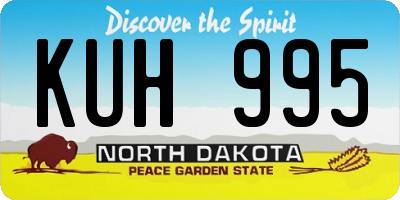 ND license plate KUH995