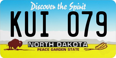 ND license plate KUI079