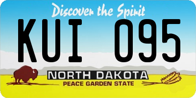 ND license plate KUI095
