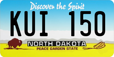 ND license plate KUI150