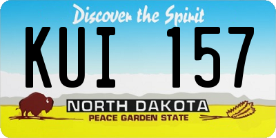 ND license plate KUI157