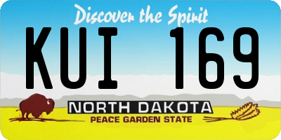 ND license plate KUI169