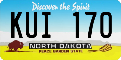 ND license plate KUI170