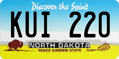 ND license plate KUI220