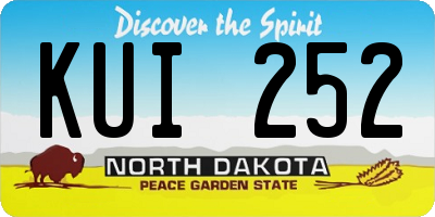 ND license plate KUI252