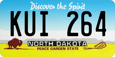 ND license plate KUI264