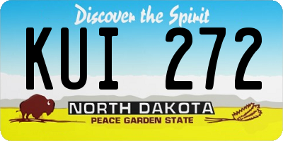 ND license plate KUI272