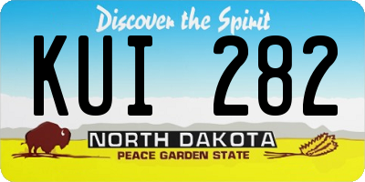 ND license plate KUI282