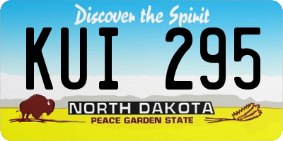 ND license plate KUI295