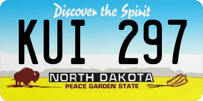 ND license plate KUI297