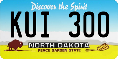 ND license plate KUI300