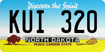 ND license plate KUI320