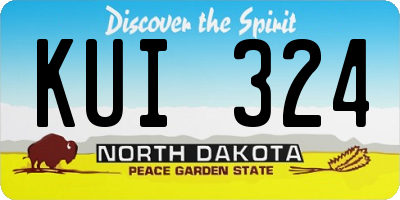 ND license plate KUI324