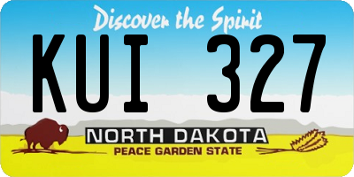 ND license plate KUI327