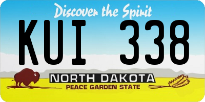 ND license plate KUI338